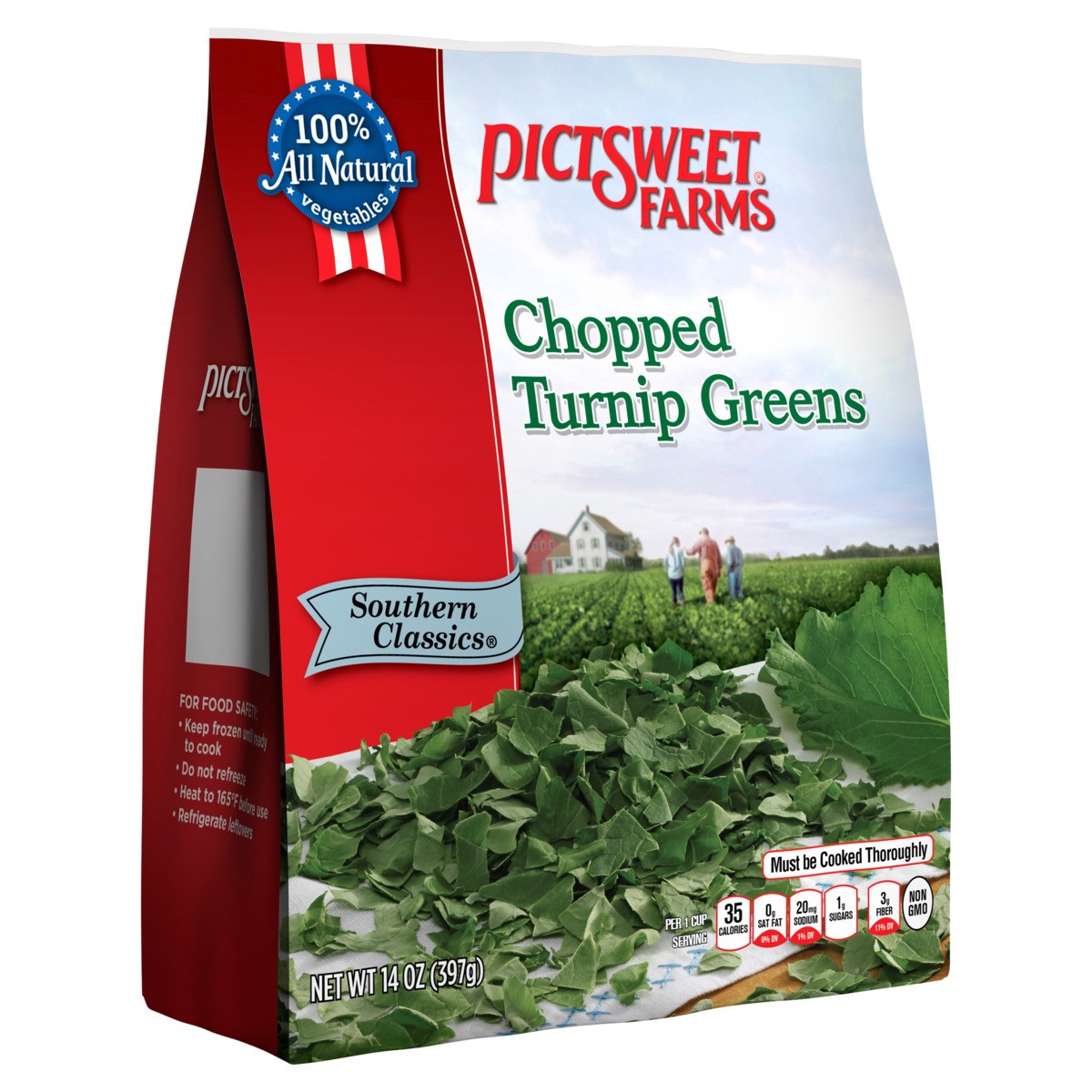 slide 4 of 8, Pictsweet Chopped Turnip Greens, 12 oz