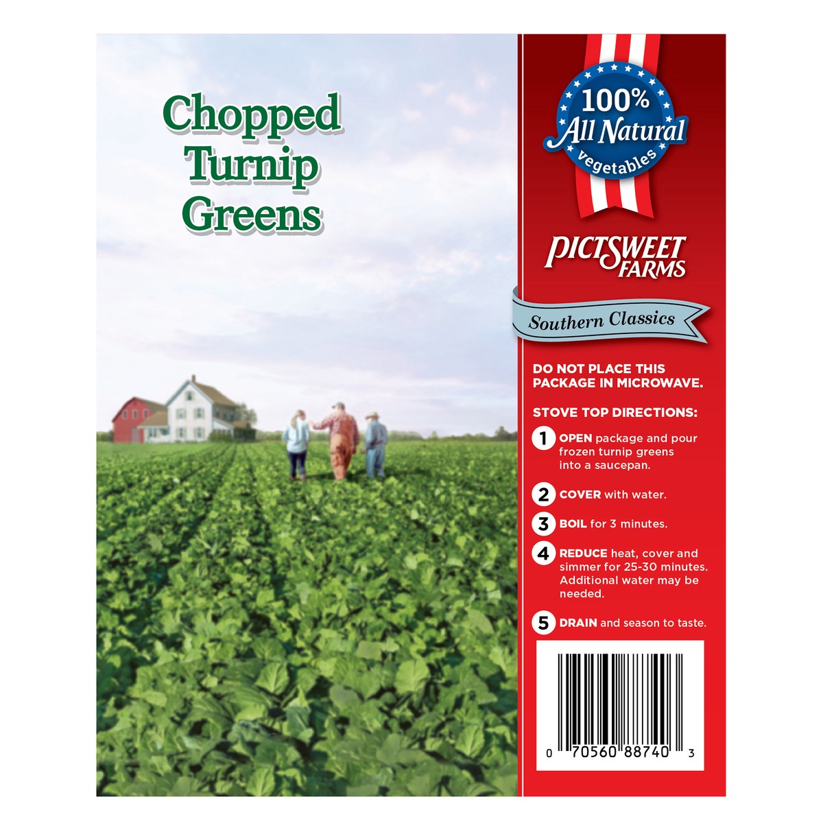 slide 2 of 8, Pictsweet Chopped Turnip Greens, 12 oz