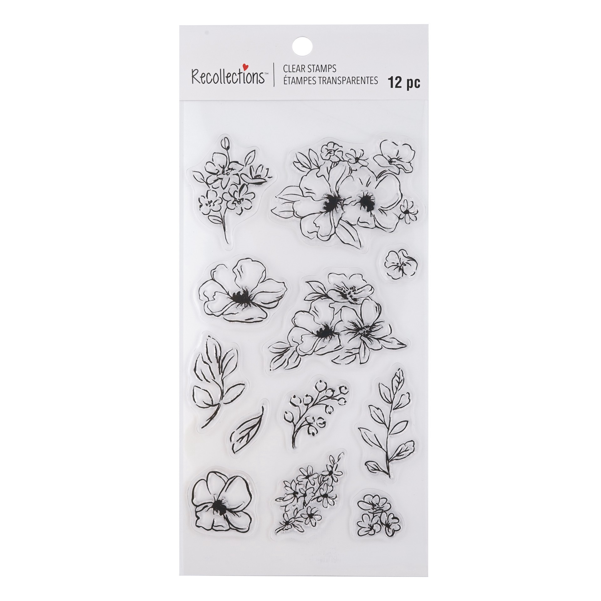 slide 2 of 3, Poppy Flower Clear Stamp Set By Recollections, 4 in x 8 in