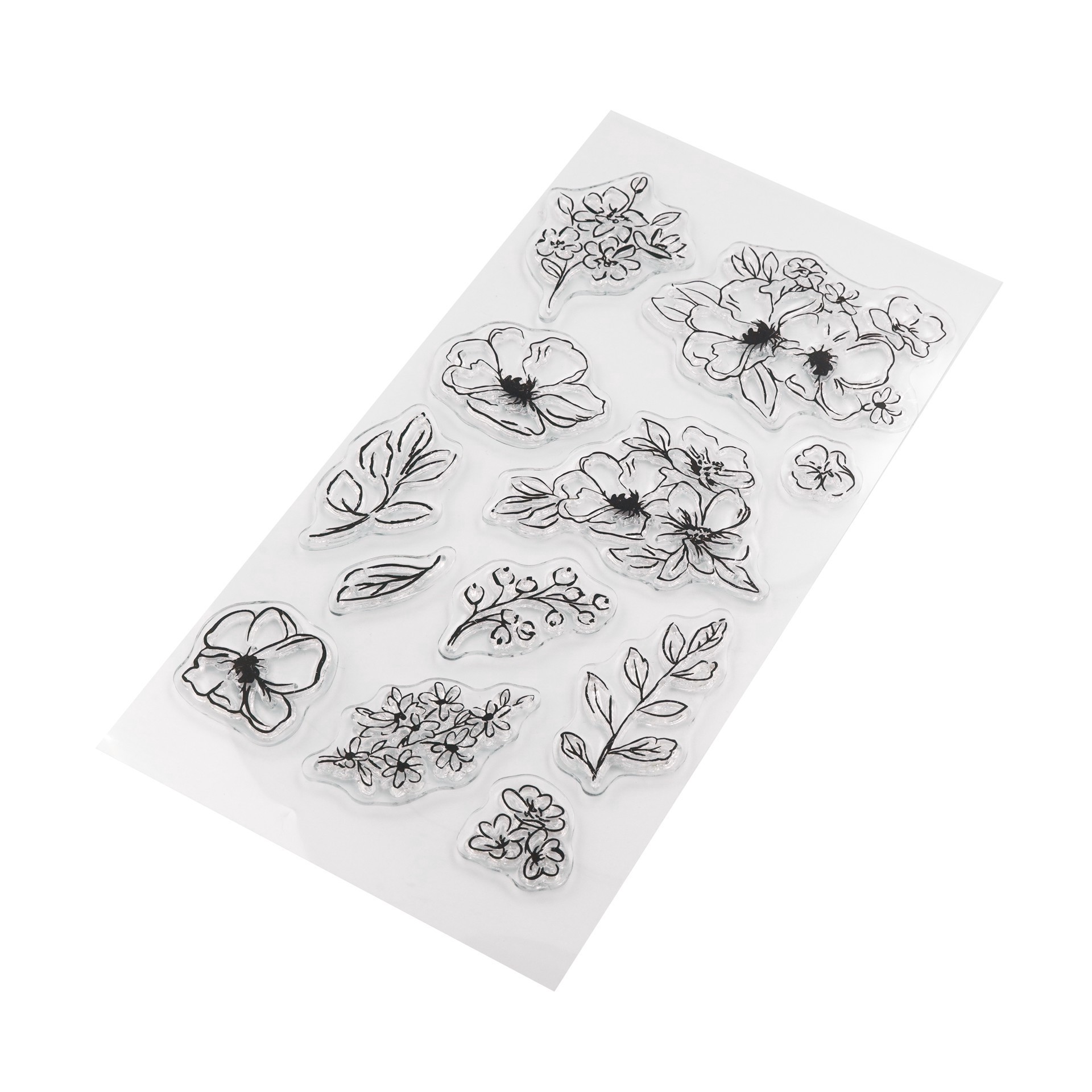 slide 3 of 3, Poppy Flower Clear Stamp Set By Recollections, 4 in x 8 in