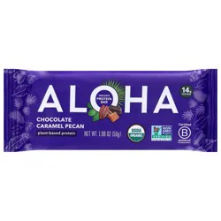 Aloha Plant Based Organic Chocolate Caramel Pecan Protein Bar