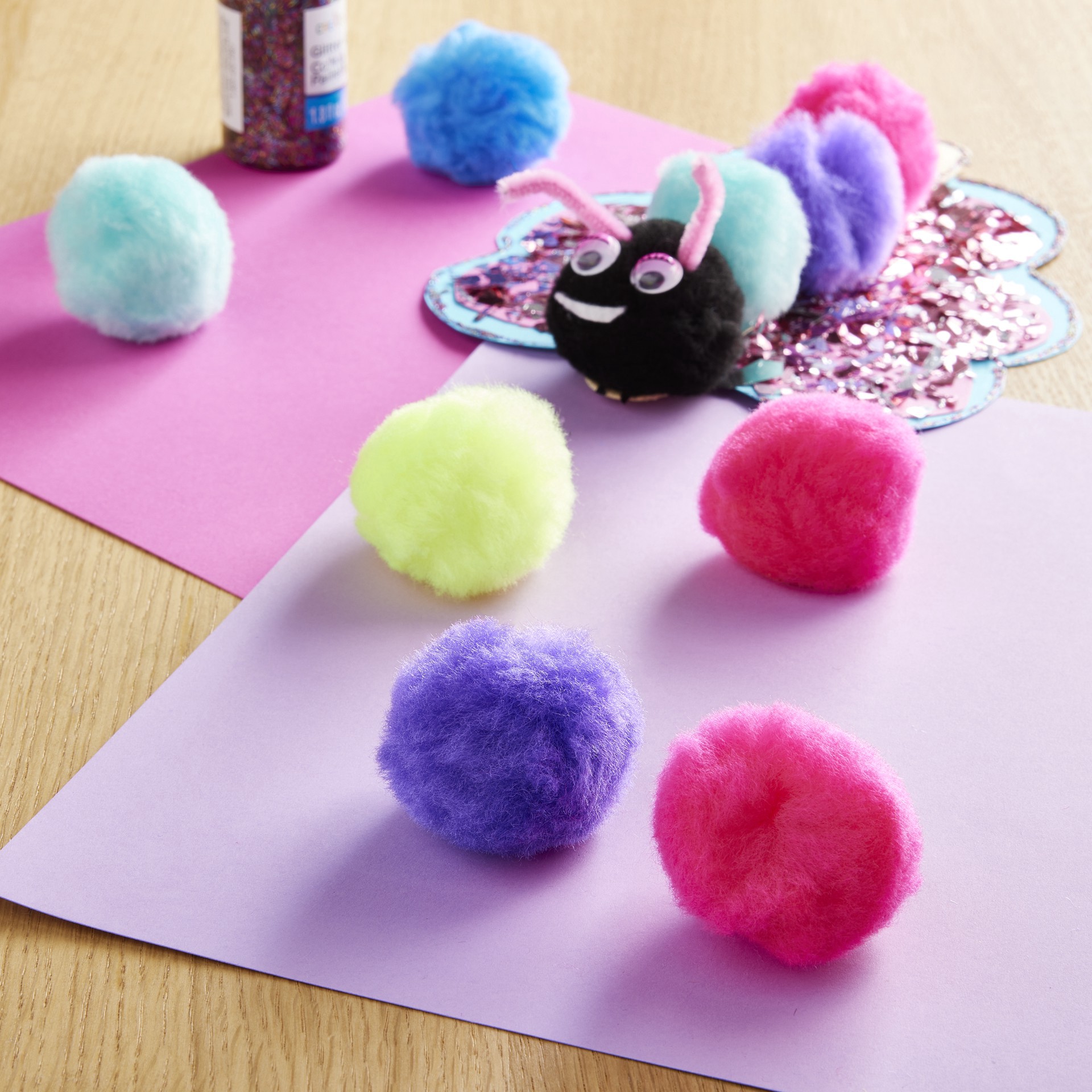 slide 2 of 3, 2" Brights Pom-Poms By Creatology, 2 in