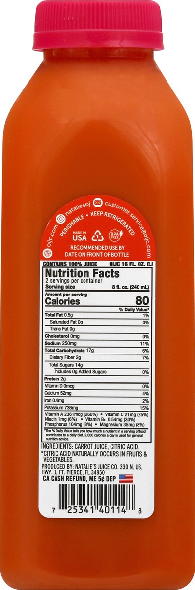 slide 4 of 13, Natalie's Carrot Juice 16 oz, 16 oz
