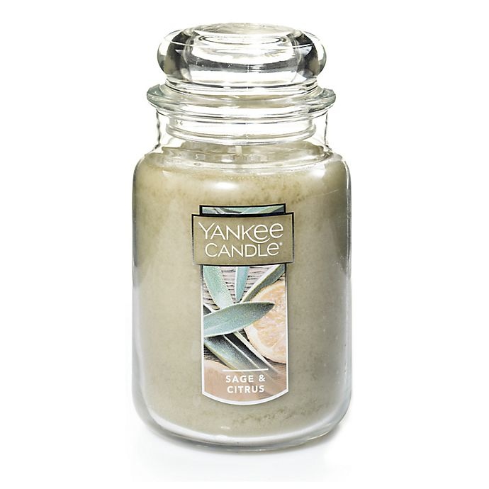 slide 1 of 1, Yankee Candle - Sage & Citrus Large Jar Candle, 22 oz