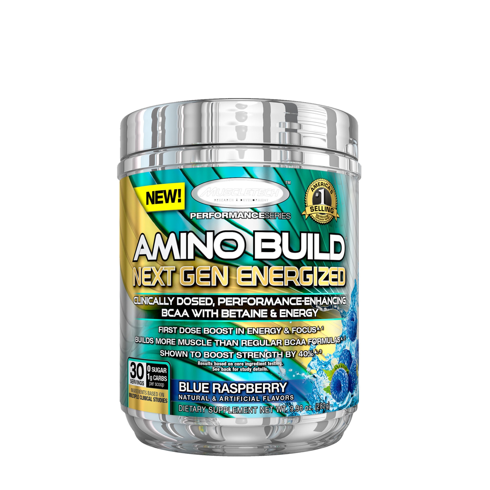 slide 1 of 1, MuscleTech AMINO BUILD NEXT GEN ENERGIZED - Blue Raspberry, 1 ct