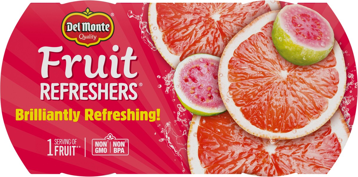 slide 6 of 7, DEL MONTE FRUIT REFRESHERS Red Grapefruit in Guava Flavored Fruit Water, 2 Pack, 7 oz, 2 ct