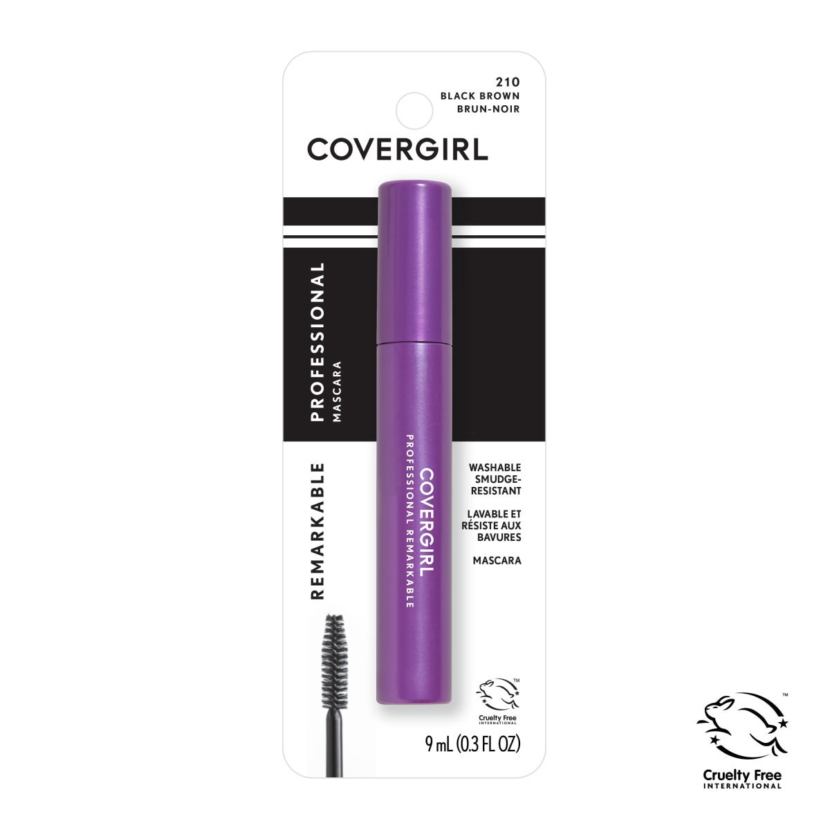 slide 1 of 17, Covergirl Professional Remarkable Waterproof Black/Brown Mascara, 0.3 oz