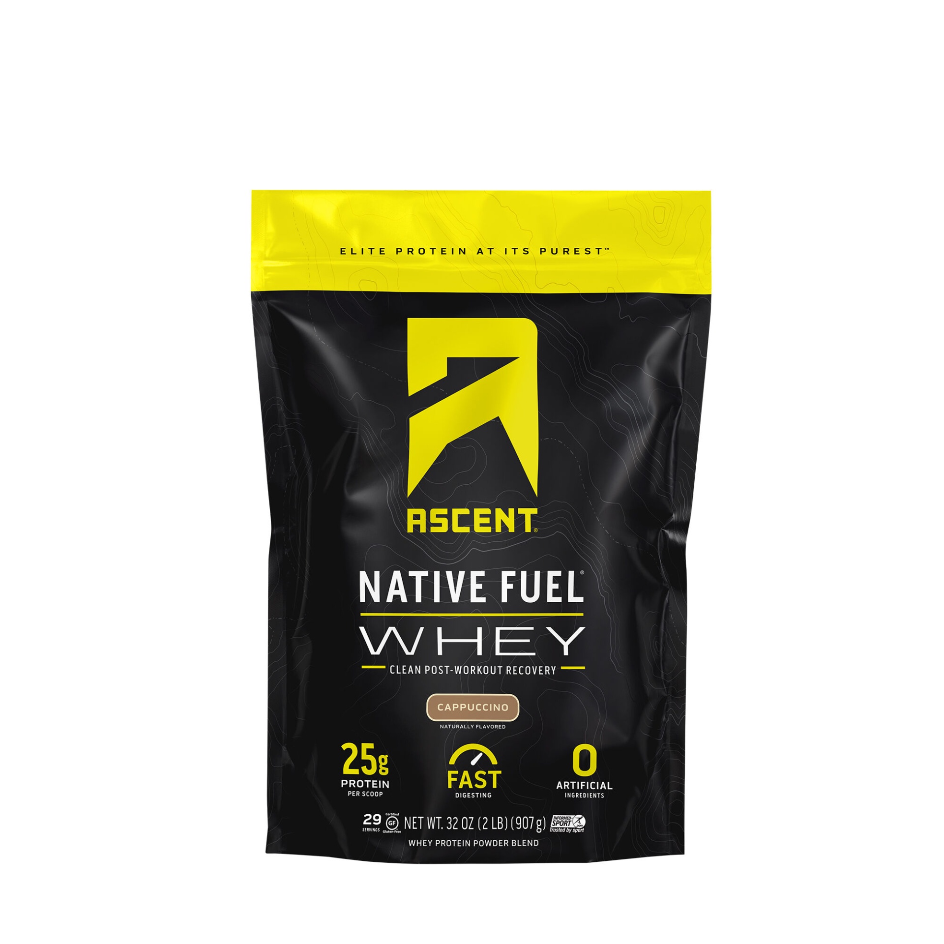 slide 1 of 1, Ascent Native Fuel Whey - Cappuccino, 2 lb