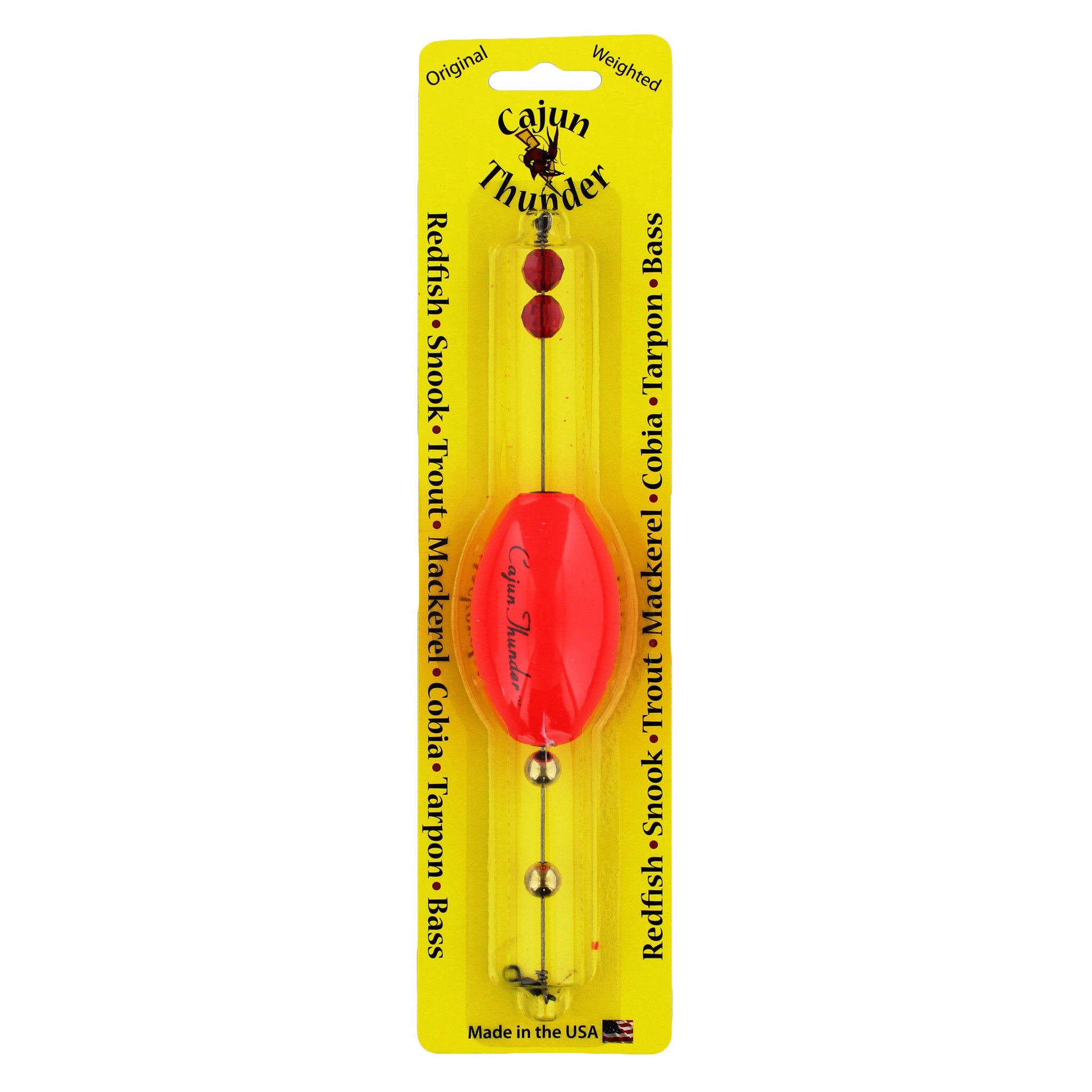 slide 1 of 1, Precision Tackle Orange 2.5' Cajun Thunder Oval Float, 1 ct