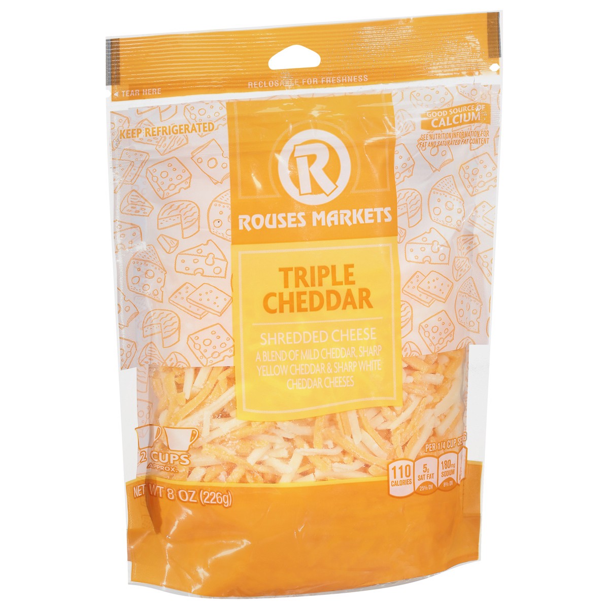 slide 8 of 9, Rouses Markets Triple Cheddar Shredded Cheese 8 oz, 8 oz