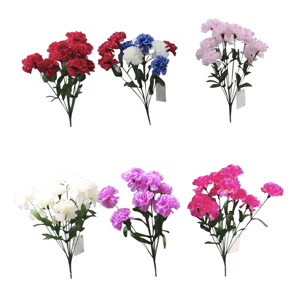 slide 1 of 1, Carnation Memorial Bushel, 19 in, 6 Assorted Colors, 19 in