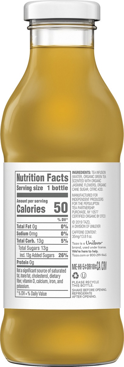 slide 5 of 6, Tazo Jasmin Green Tea 13.8 Fl Oz Bottle, 13.8 oz