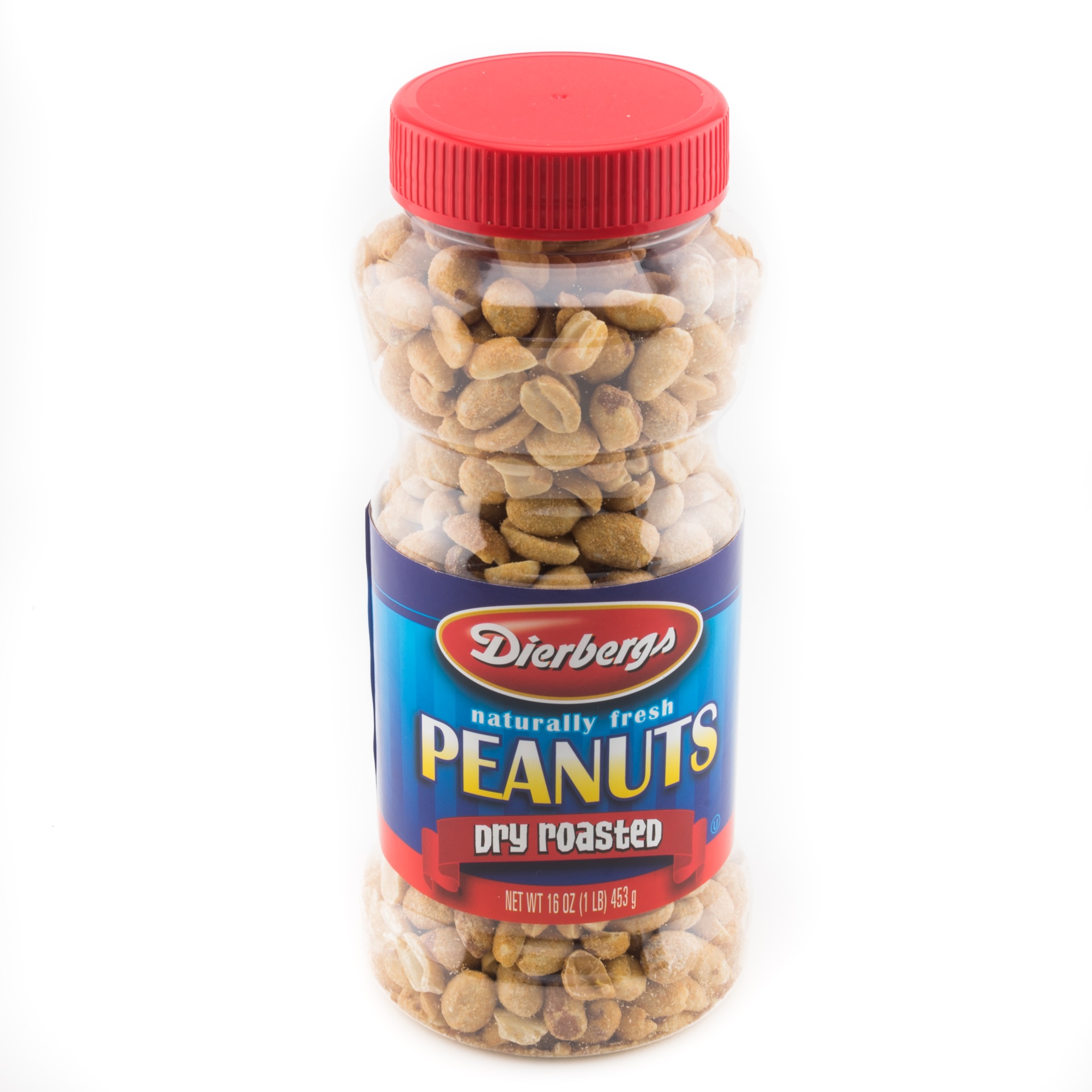 slide 1 of 1, Dierbergs Dry Roasted Peanuts, 16 oz