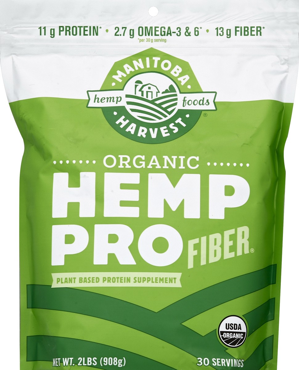 slide 2 of 2, Manitoba Harvest Fiber Hemp Protien Powder, 32 oz