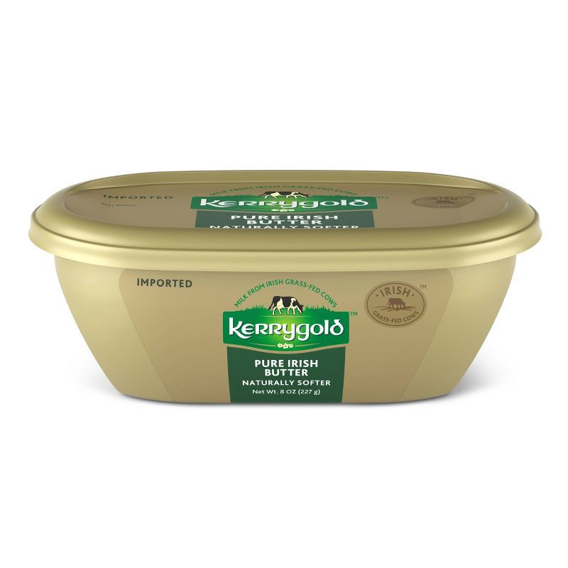 slide 1 of 5, Kerrygold Grass-Fed Naturally Softer Pure Irish Butter - 8oz Tub, 