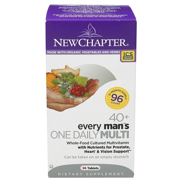 slide 1 of 1, New Chapter 40+ Every Man's One Daily Multivitamin Tablets, 1 ct