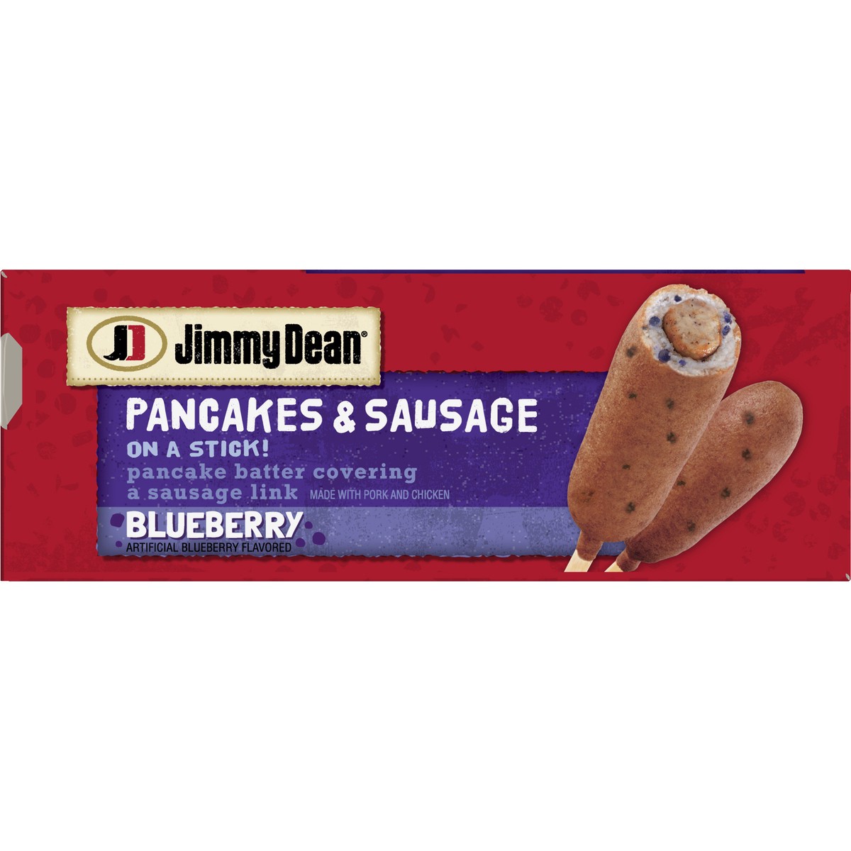 slide 6 of 9, Jimmy Dean Frozen Blueberry Pancakes & Sausage On A Stick - 12ct, 30 oz