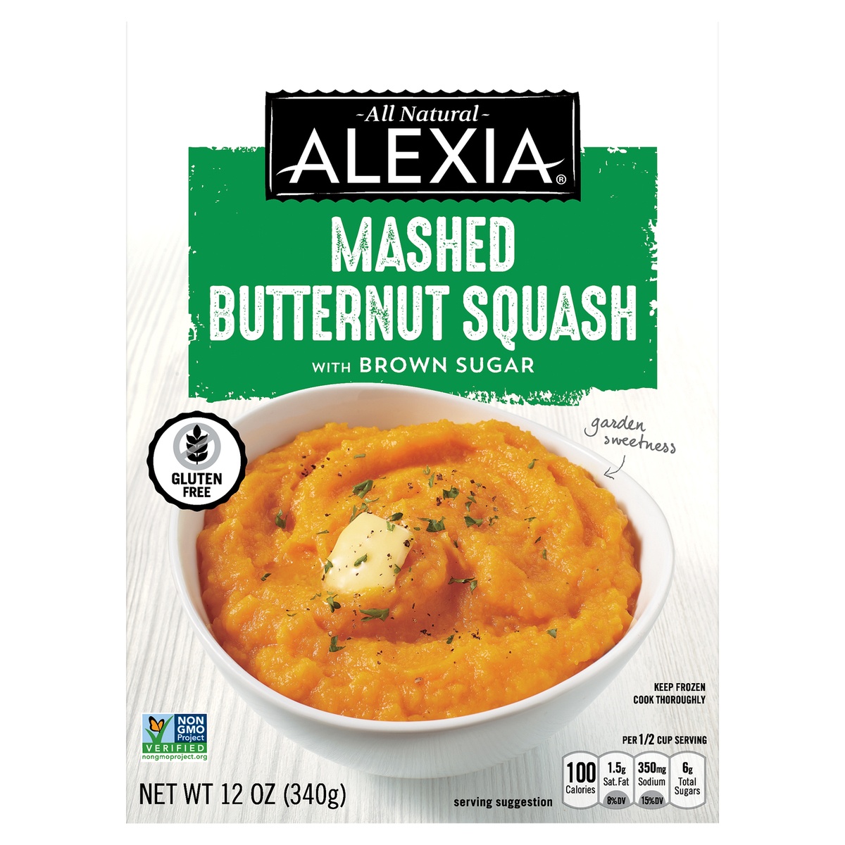 slide 1 of 2, Alexia All Natural Mashed Butternut Squash With Brown Sugar, 12 oz
