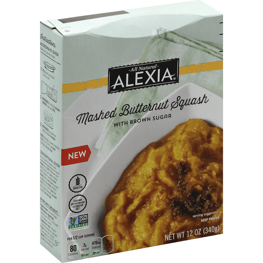 slide 1 of 2, Alexia All Natural Mashed Butternut Squash With Brown Sugar, 12 oz