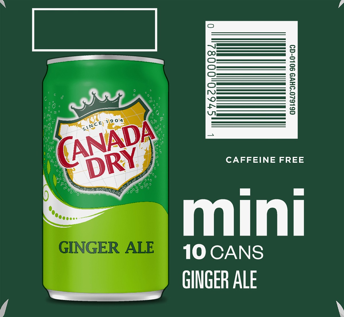 slide 6 of 7, Canada Dry Ginger Ale Soda, 7.5 fl oz cans, 10 pack, 10 ct