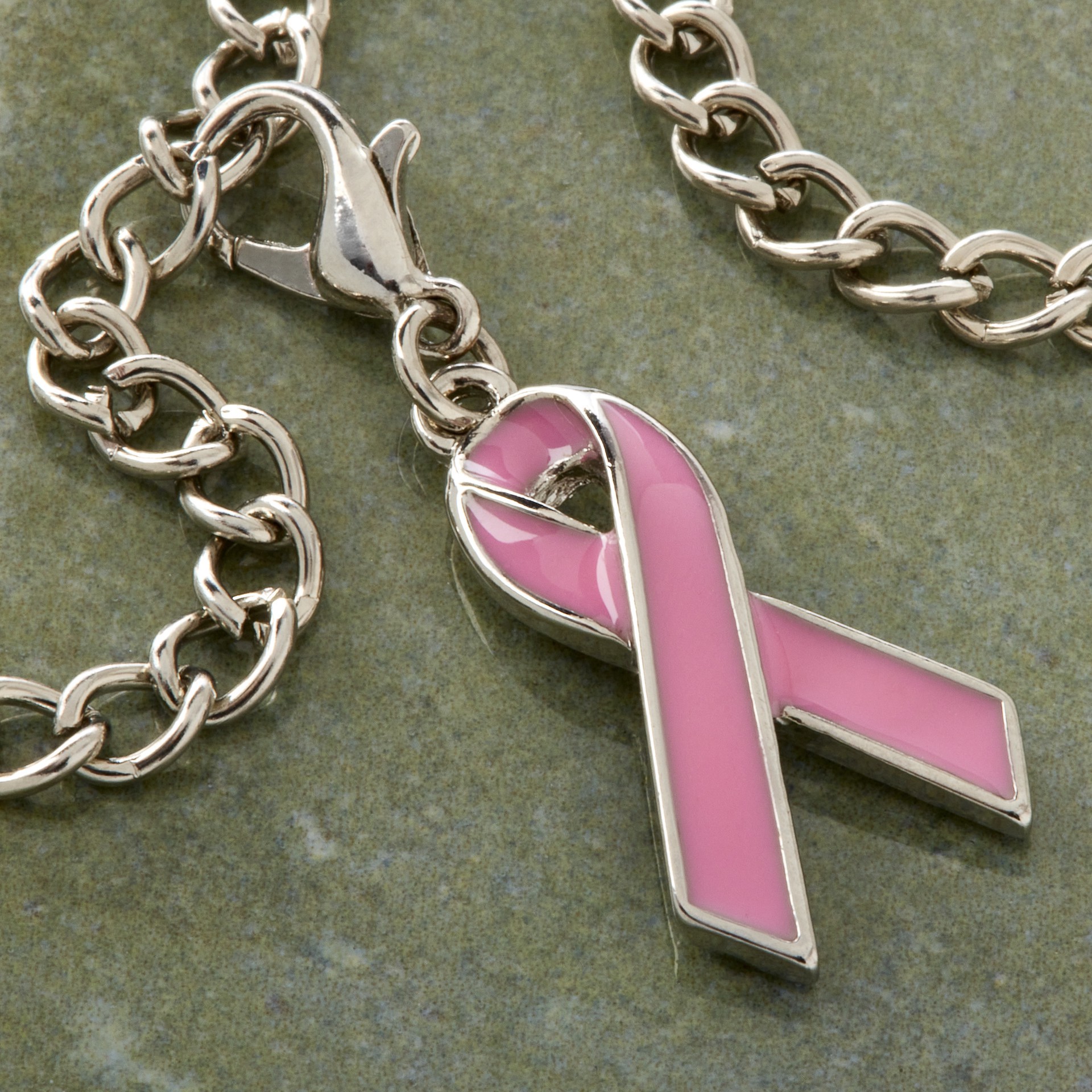 slide 4 of 4, Charmalong Pink & Rhodium Ribbon Charm By Bead Landing, 1.5 in x 0.6 in x 0.25 in