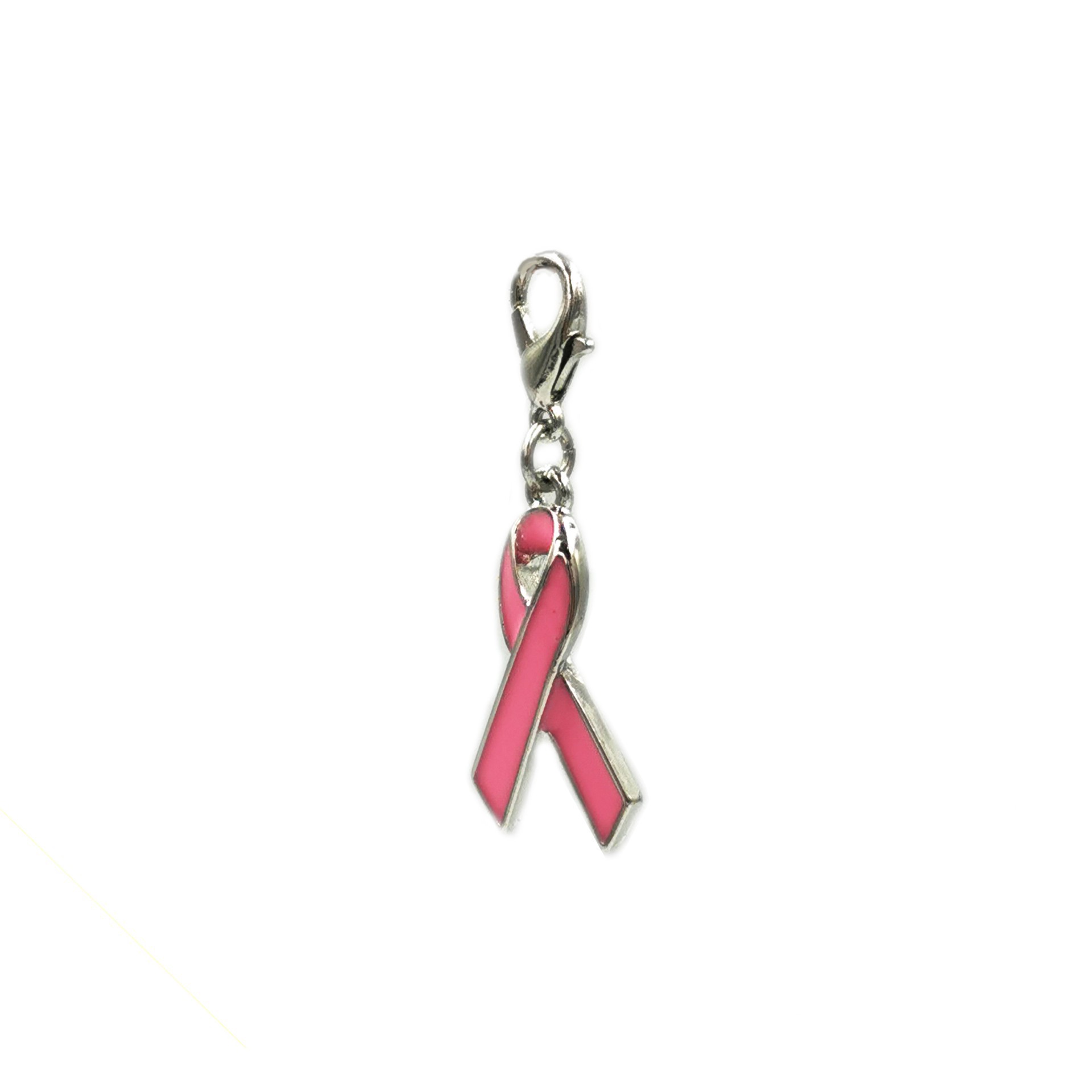 slide 3 of 4, Charmalong Pink & Rhodium Ribbon Charm By Bead Landing, 1.5 in x 0.6 in x 0.25 in