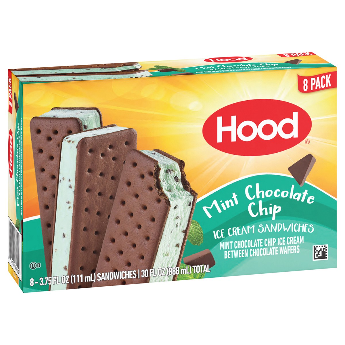 slide 6 of 9, Hood Mint Chocolate Chip Ice Cream Sandwich, 3.75 oz (Pack of 8), 3.75 oz