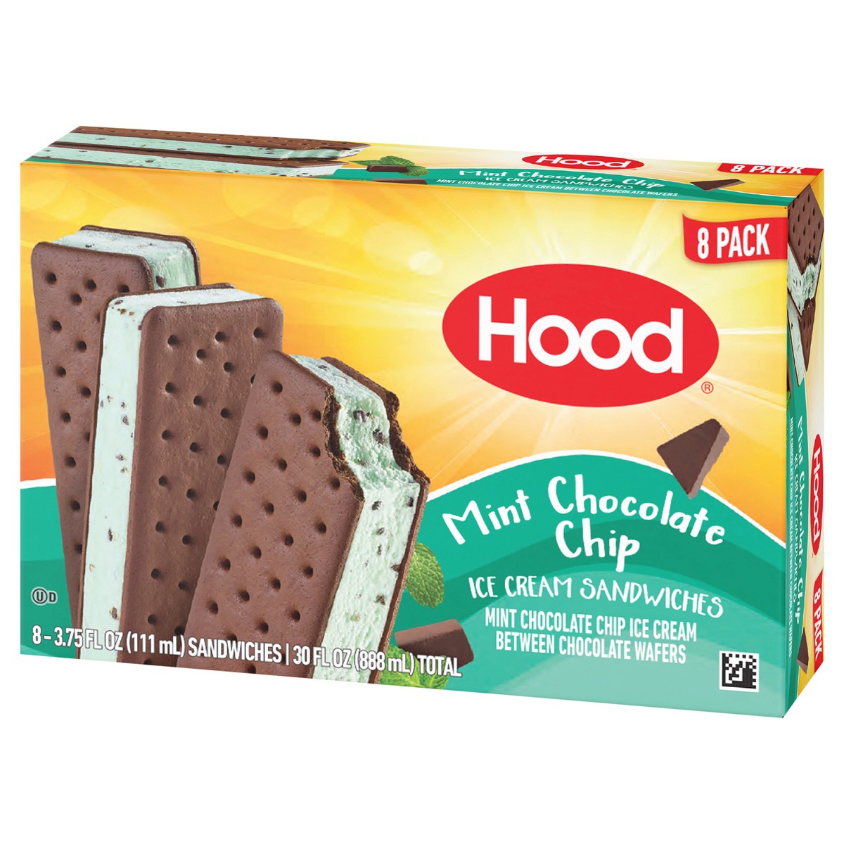 slide 4 of 9, Hood Mint Chocolate Chip Ice Cream Sandwich, 3.75 oz (Pack of 8), 3.75 oz