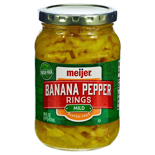 slide 1 of 1, Meijer Mild Banana Pepper Rings, 16 oz