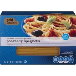slide 1 of 1, CVS Gold Emblem Pot-Ready Spaghetti, 16 oz
