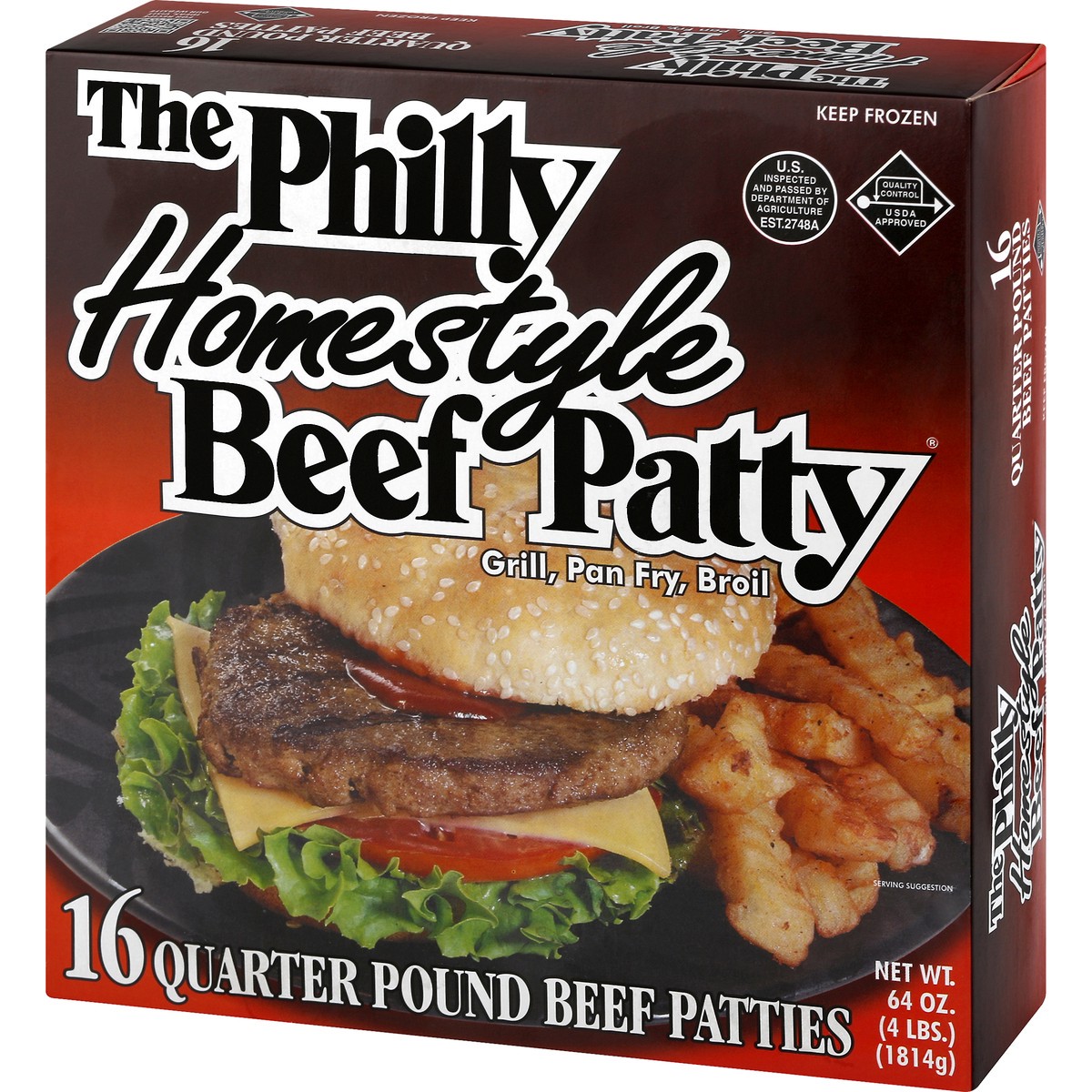 slide 11 of 13, The Philly Homestyle Beef Patty Beef Patties 16 ea, 16 ct