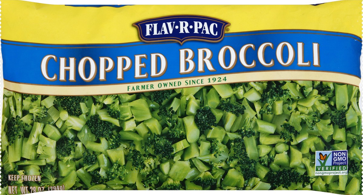 slide 1 of 6, Flav-R-Pac Chopped Broccoli 28 oz, 28 oz