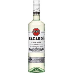 Bacardi Superior Light Puerto Rican Rum Bottle