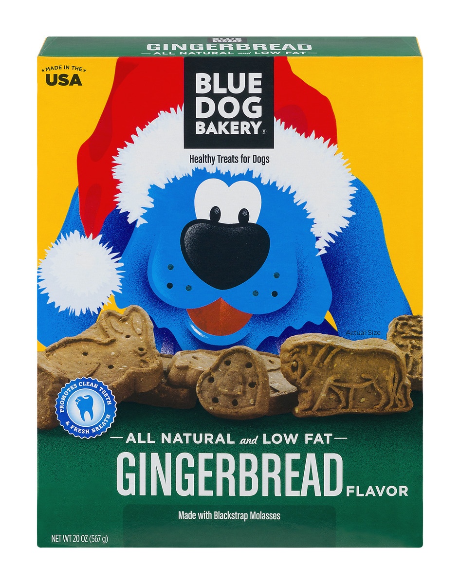 slide 1 of 1, Blue Dog Bakery Healthy Treats For Dogs Gingerbread Flavor, 20 oz