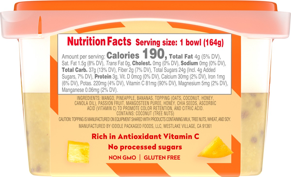 slide 9 of 9, Dole Mangosteen Mango Gets Smoothie Bowl 5.8 oz, 5.8 oz