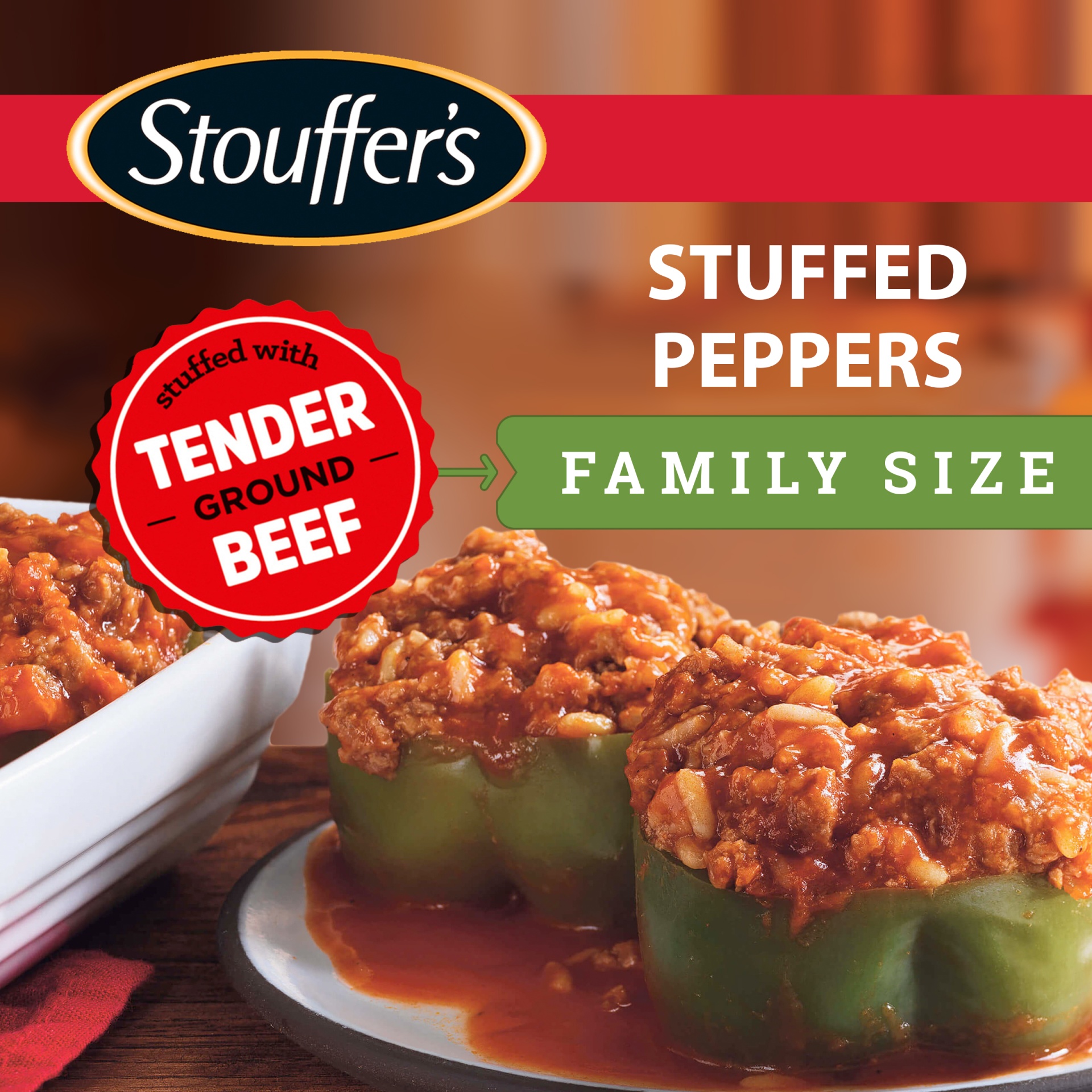 slide 5 of 6, Stouffer's Family Size Stuffed Peppers, 32 oz