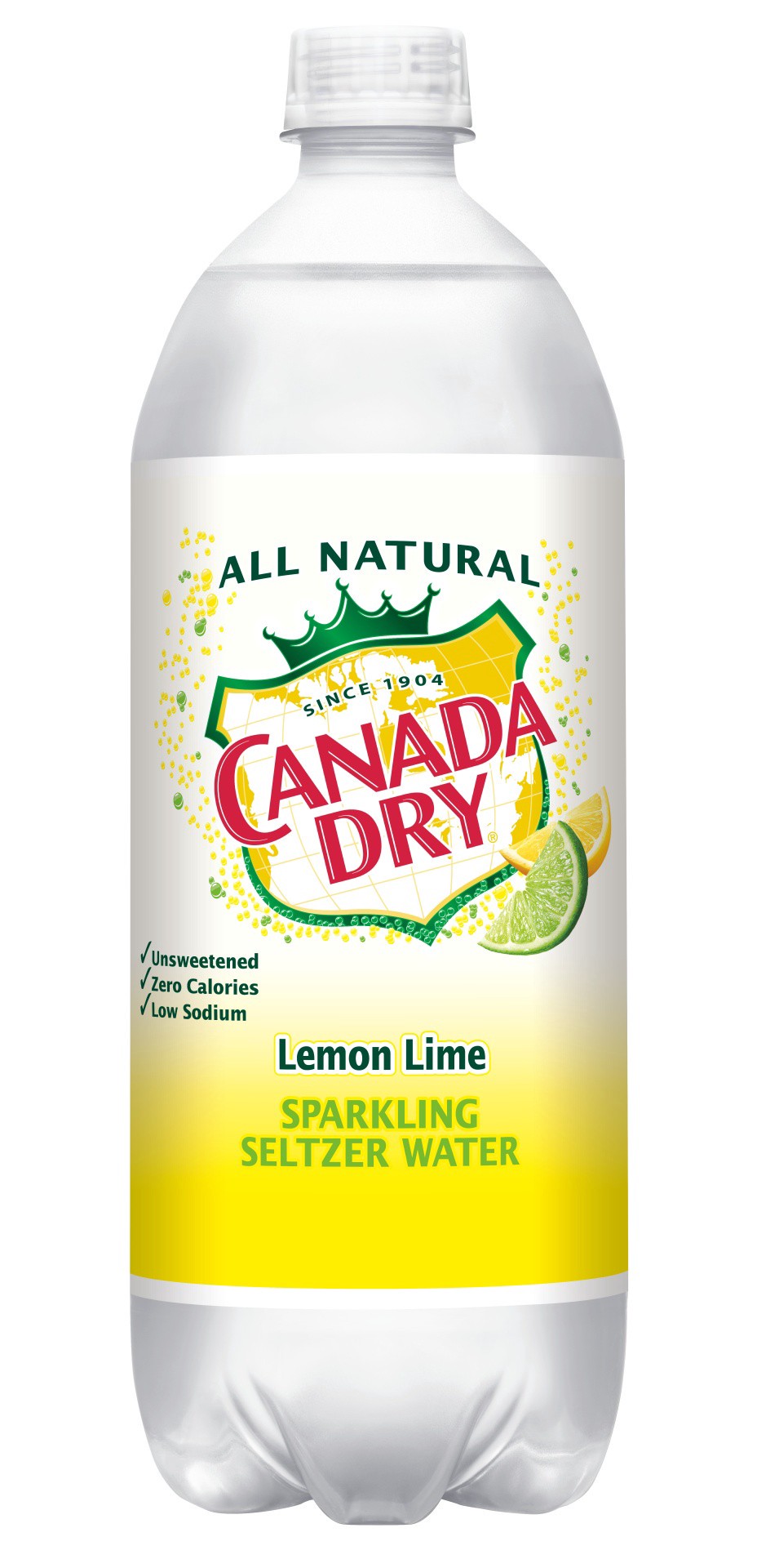 slide 1 of 2, Canada Dry Lemon Lime Seltzer 1Lt, 1 liter