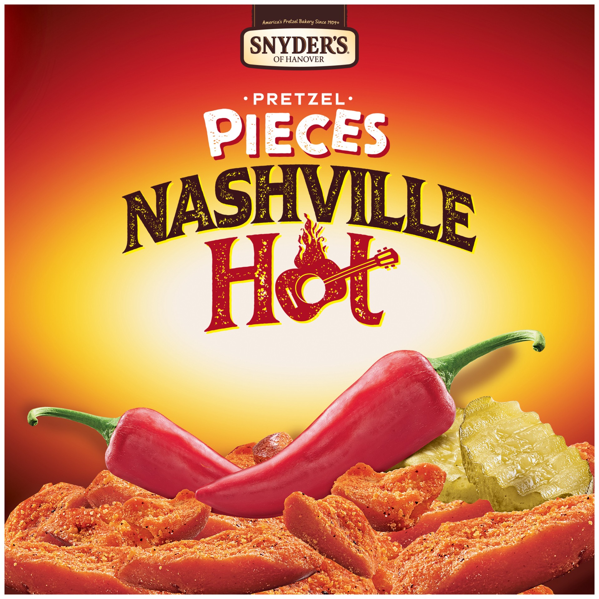slide 4 of 8, Snyder's of Hanover Nashville Hot Pretzel Pieces, 11.250 oz