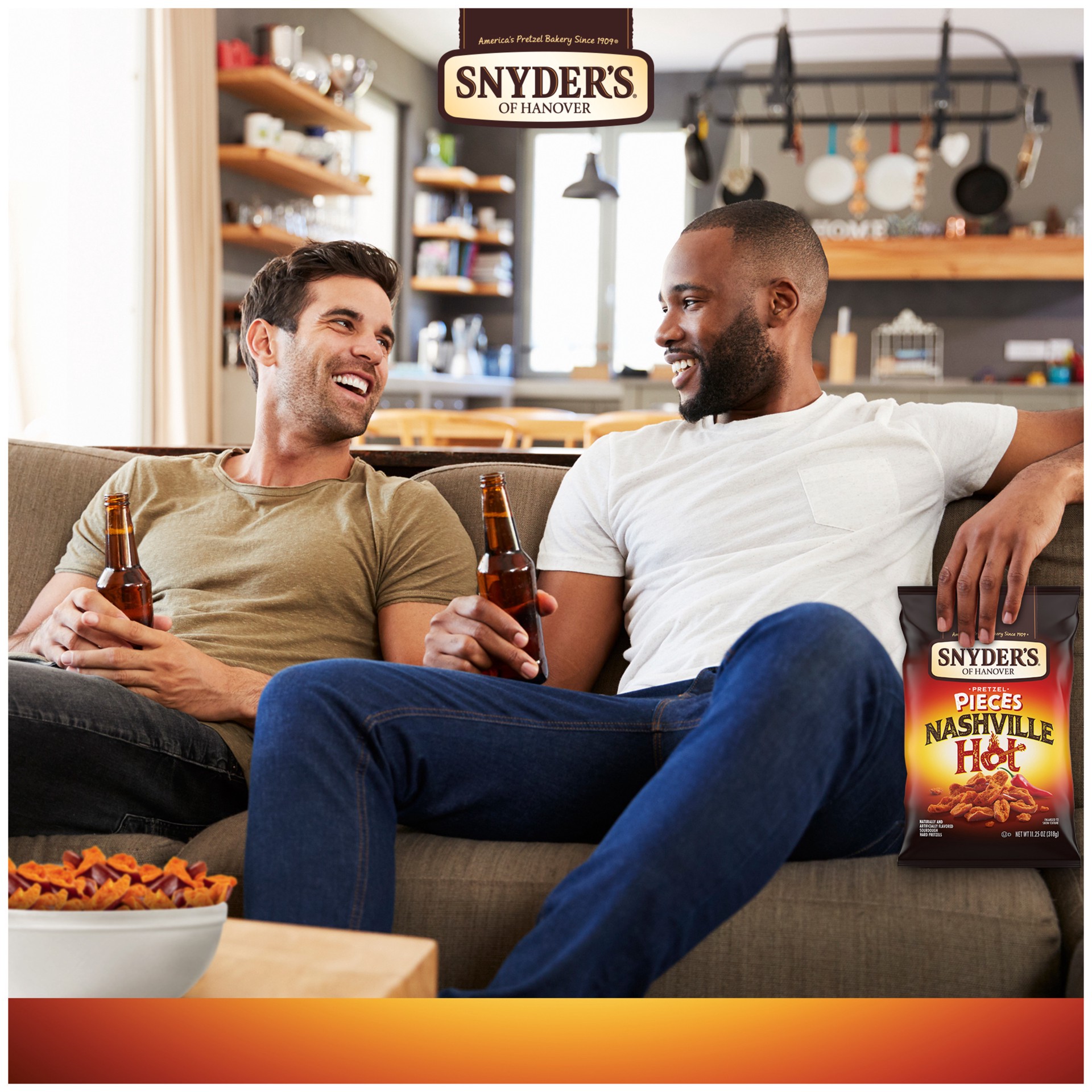 slide 5 of 8, Snyder's of Hanover Nashville Hot Pretzel Pieces, 11.250 oz