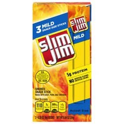 Slim Jim Smoked Mild Snack Stick 3 ea