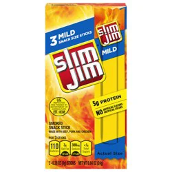 Slim Jim Smoked Mild Snack Stick, 3 ea