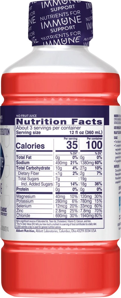 slide 3 of 5, Pedialyte Cherry Punch Electrolyte Solution with Immune Support 33.8 fl oz, 33.8 fl oz