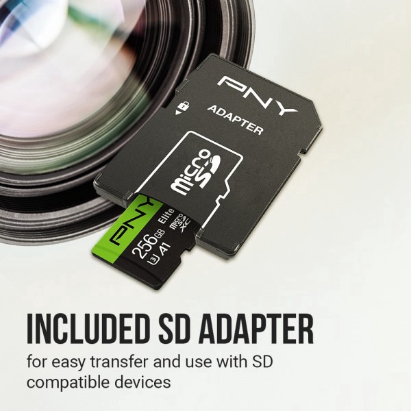 slide 7 of 8, PNY Elite-X 64Gb Microsdxc Card With-Uhs-I Adapter, 1 ct