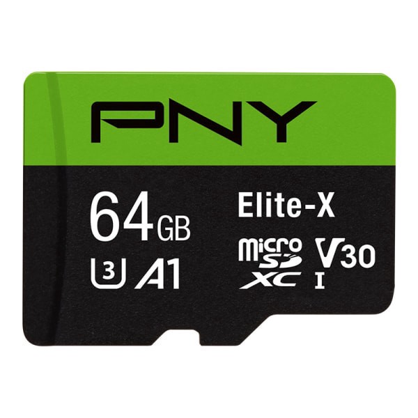 slide 1 of 8, PNY Elite-X 64Gb Microsdxc Card With-Uhs-I Adapter, 1 ct