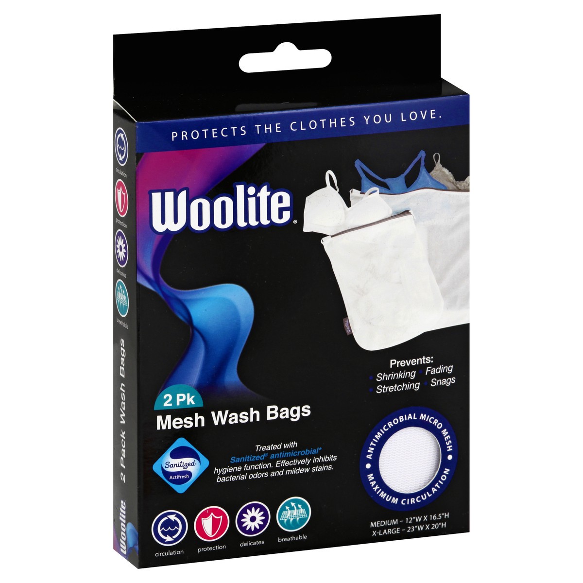 slide 3 of 9, Woolite 2 Pack Mesh Wash Bags 2 ea, 2 ct