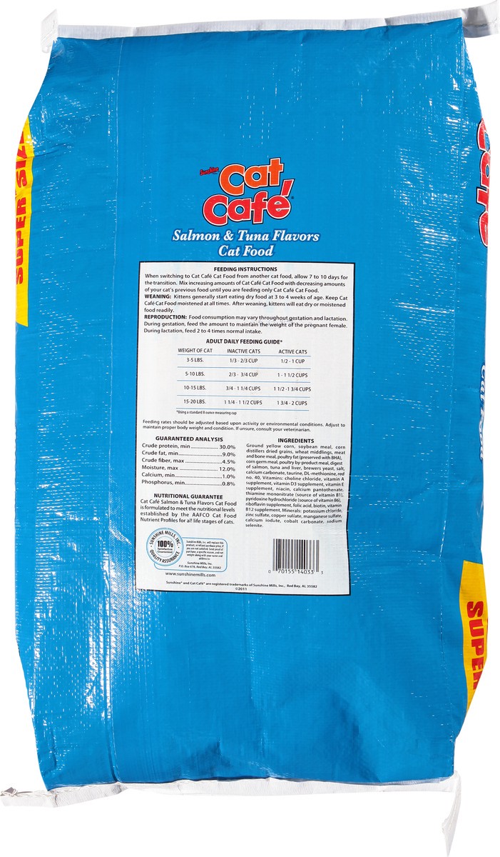 slide 3 of 11, Cat Cafe Super Size Salmon & Tuna Flavors Cat Food 30 lb, 30 lb