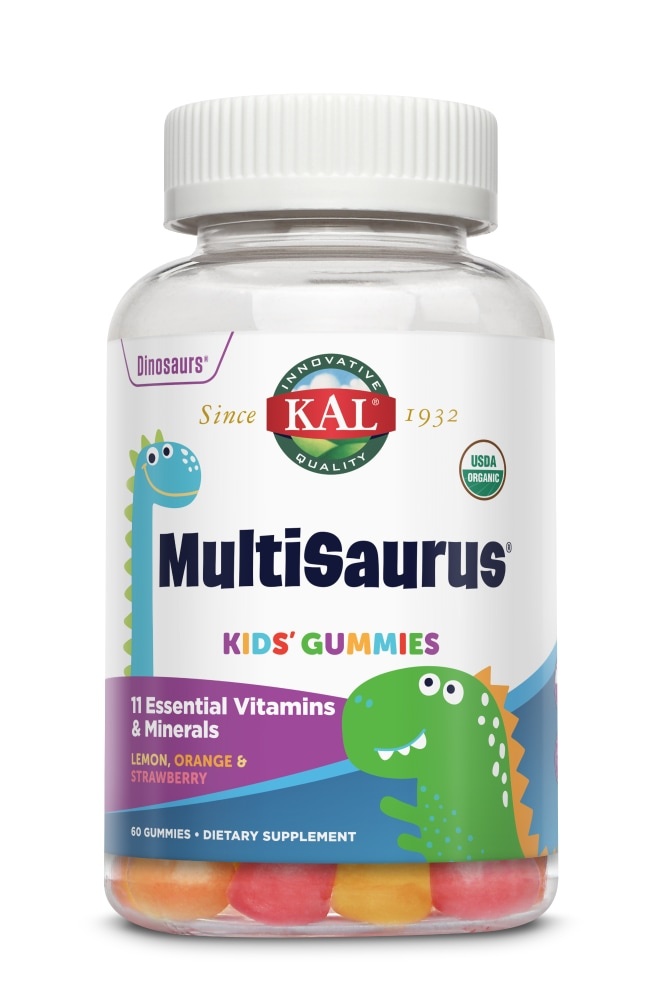 slide 1 of 1, KAL Vitamins Organic Kids' Multisaurus Gummies, 60 ct