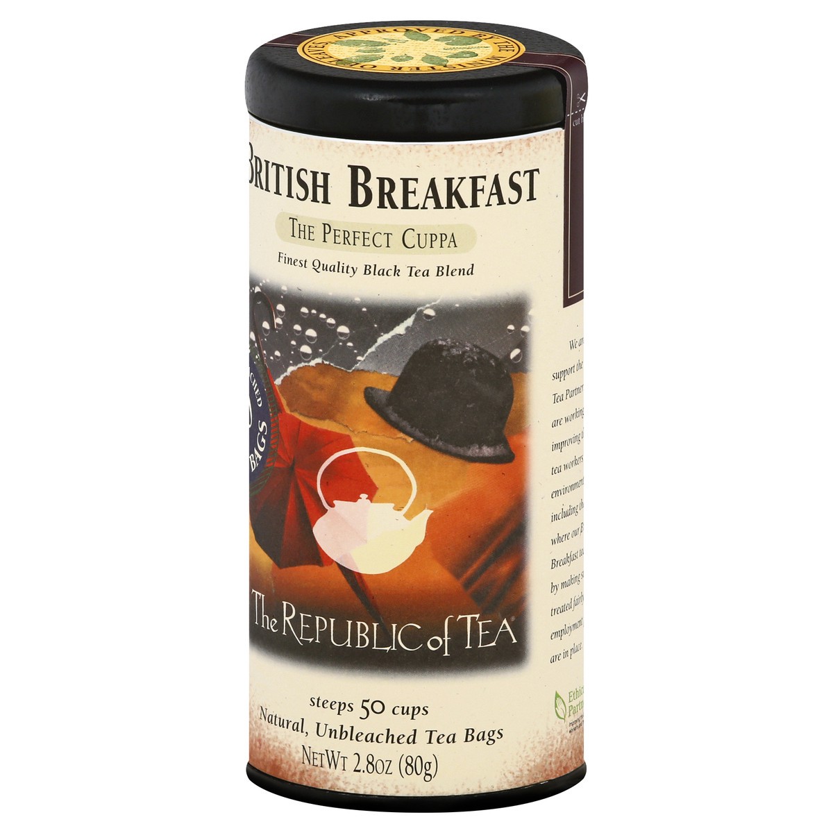 slide 2 of 11, The Republic of Tea Bags British Breakfast Black Tea - 50 ct, 50 ct