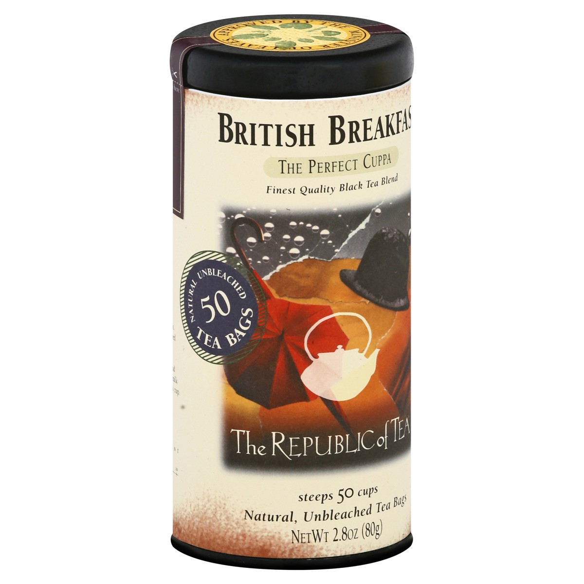 slide 5 of 11, The Republic of Tea Bags British Breakfast Black Tea - 50 ct, 50 ct