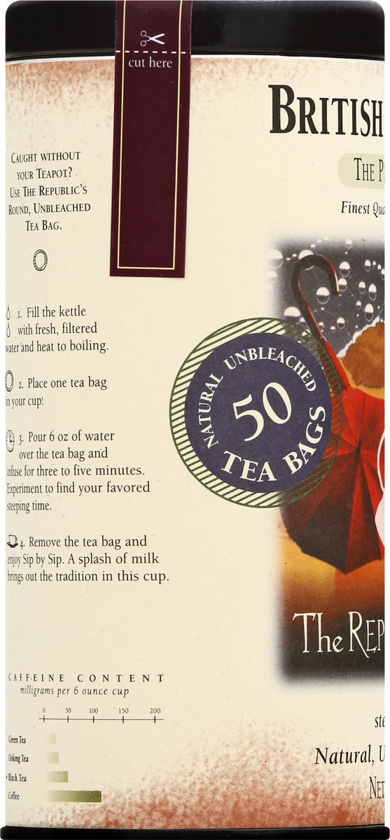 slide 4 of 11, The Republic of Tea Bags British Breakfast Black Tea - 50 ct, 50 ct